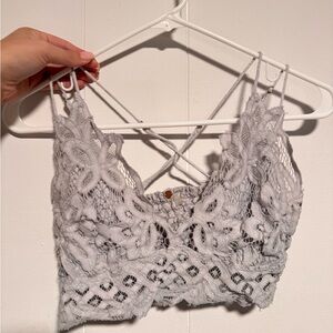 FP Lace Bralette with Floral Design
